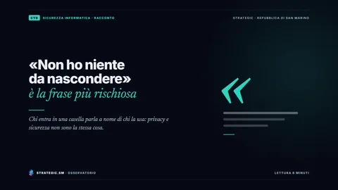 Copertina: ««Non ho niente da nascondere» è la frase più rischiosa», Sicurezza informatica