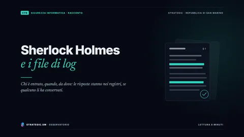 Copertina: «Sherlock Holmes e i file di log», Sicurezza informatica