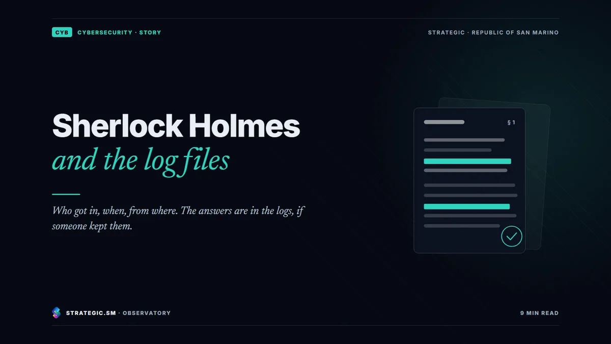 Cover: “Sherlock Holmes and the log files”, Cybersecurity