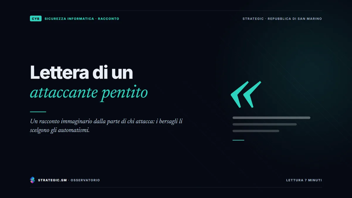 Copertina: «Lettera di un attaccante pentito», Sicurezza informatica