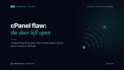 Cover: “cPanel flaw: the door left open”, Cybersecurity