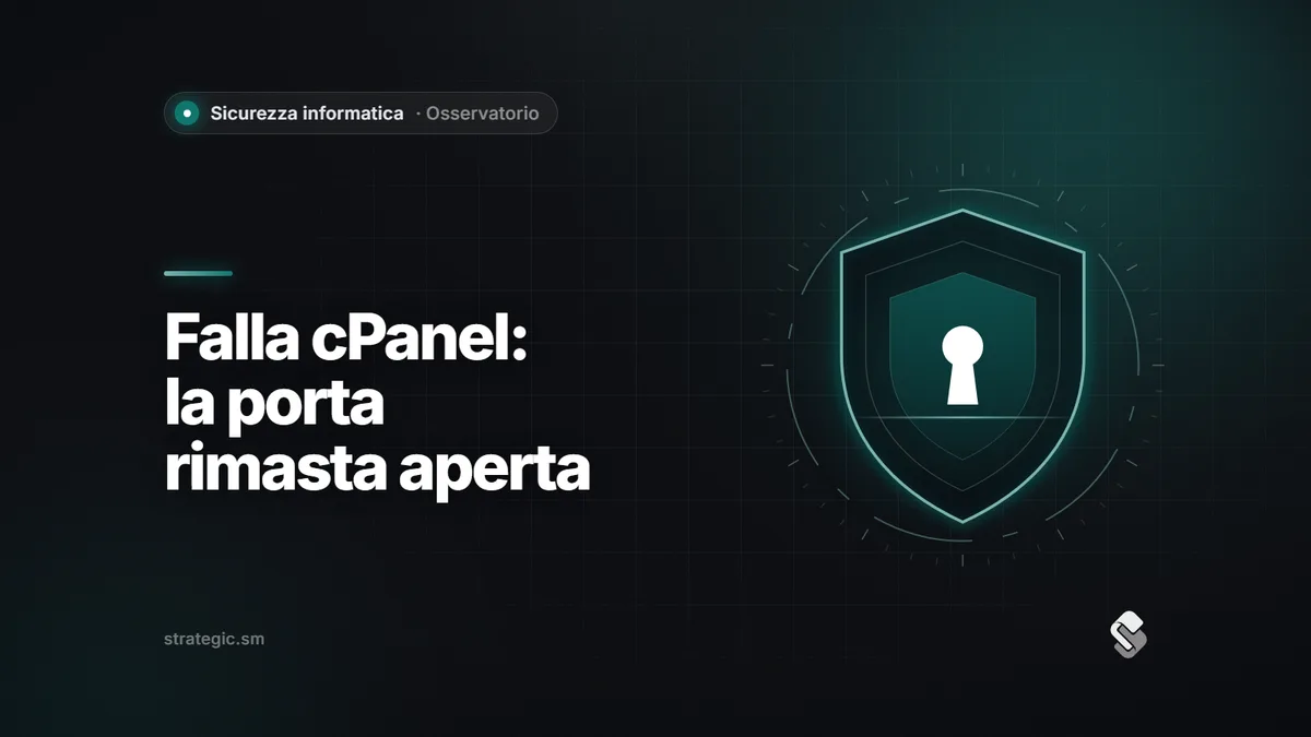 Falla di cPanel: perché dopo il ripristino bisogna cercare la porta rimasta aperta