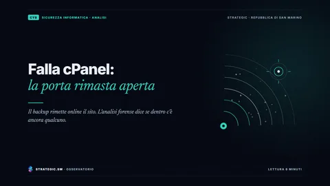 Copertina: «Falla cPanel: la porta rimasta aperta», Sicurezza informatica