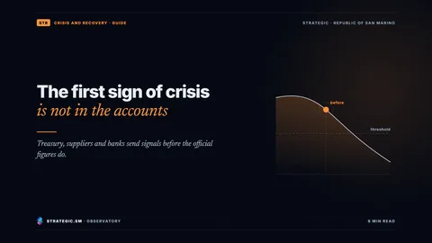 Cover: “The first sign of crisis is not in the accounts”, Crisis and recovery