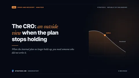 Cover: “The CRO: an outside view when the plan stops holding”, Crisis and recovery