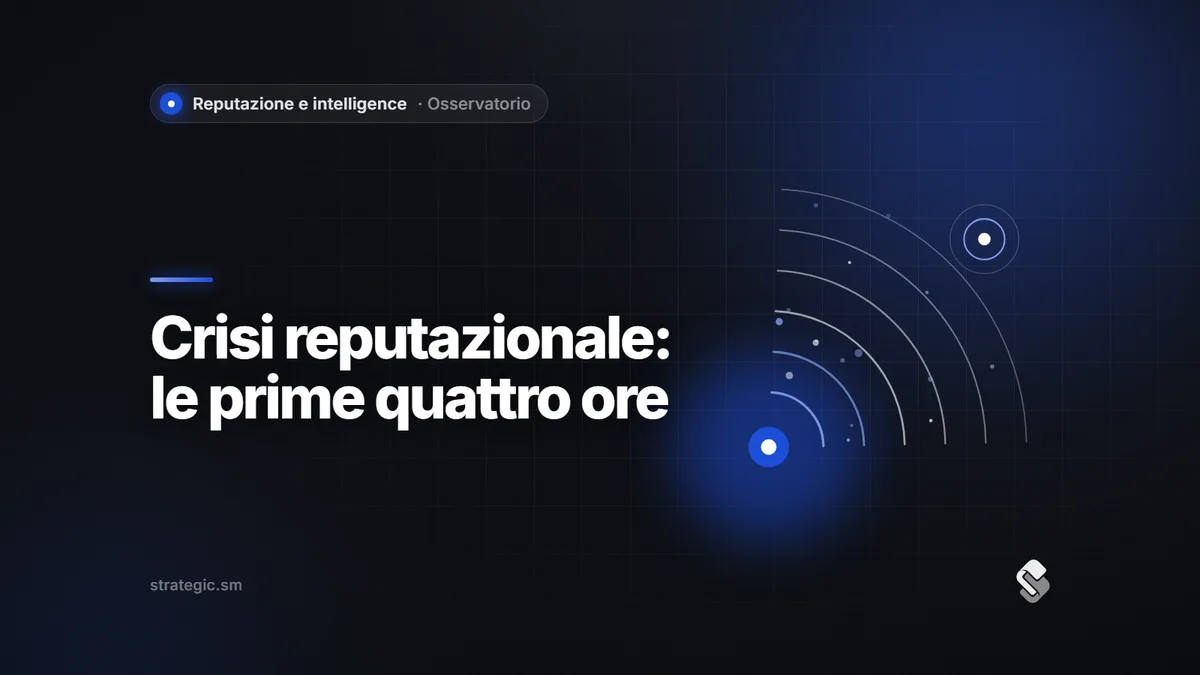 Crisi reputazionale online: che cosa fare nelle prime quattro ore