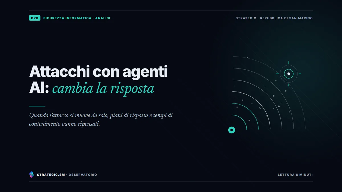 Copertina: «Attacchi con agenti AI: cambia la risposta», Sicurezza informatica