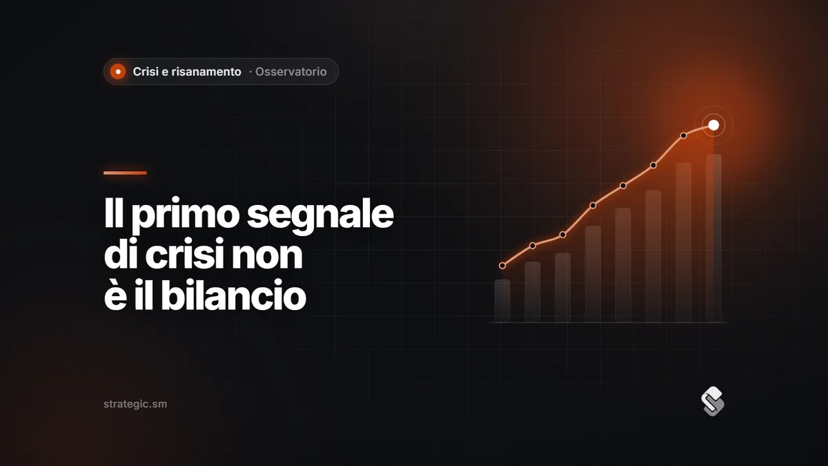Segnali di crisi d’impresa: che cosa arriva prima del bilancio e che cosa dice la legge