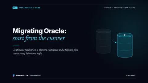 Cover: “Migrating Oracle: start from the cutover”, Data and Oracle