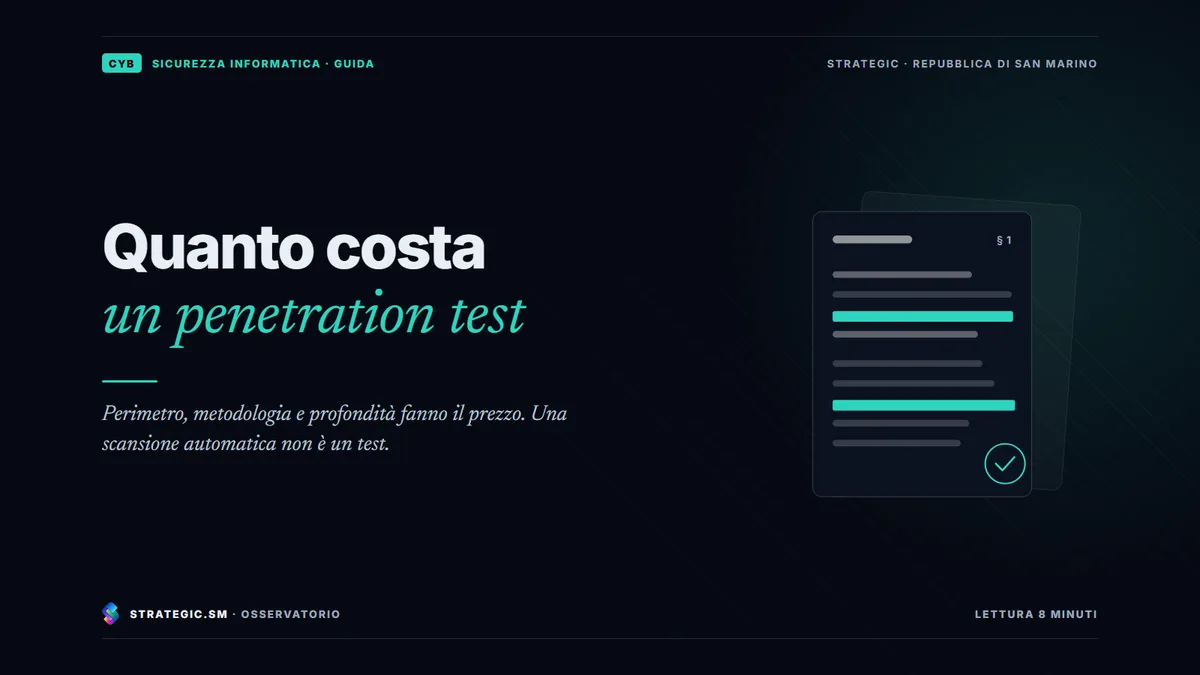 Copertina: «Quanto costa un penetration test», Sicurezza informatica