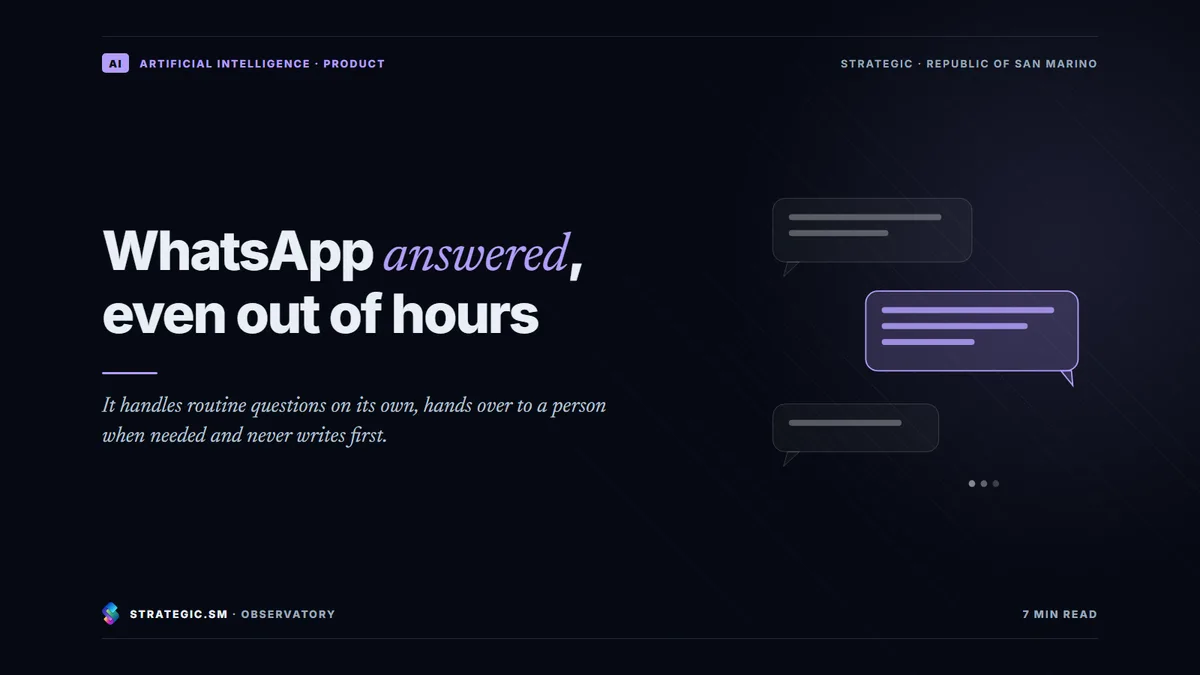Cover: “WhatsApp answered, even out of hours”, Artificial intelligence