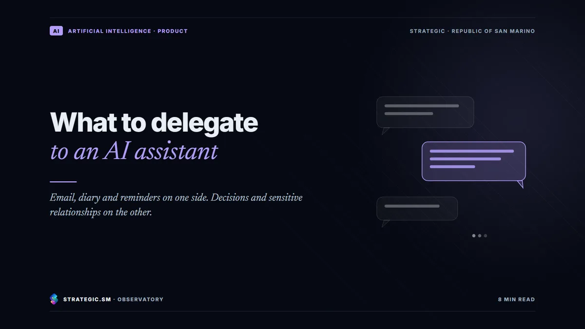 Cover: “What to delegate to an AI assistant”, Artificial intelligence