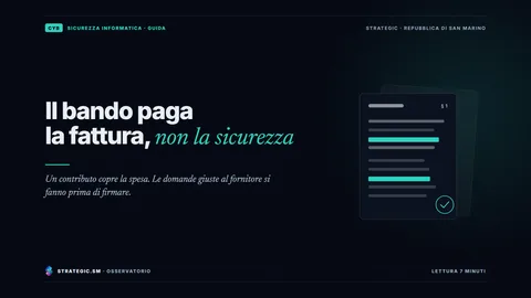 Copertina: «Il bando paga la fattura, non la sicurezza», Sicurezza informatica