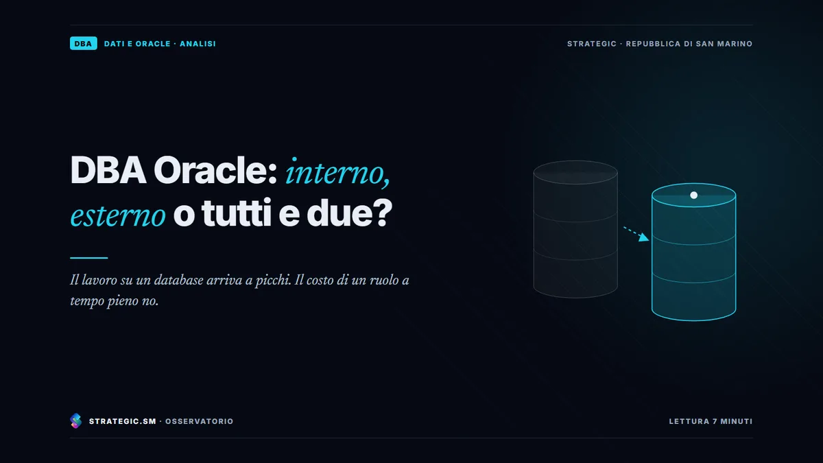 Copertina: «DBA Oracle: interno, esterno o tutti e due?», Dati e Oracle