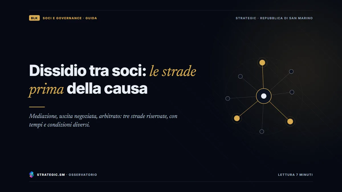 Copertina: «Dissidio tra soci: le strade prima della causa», Soci e governance