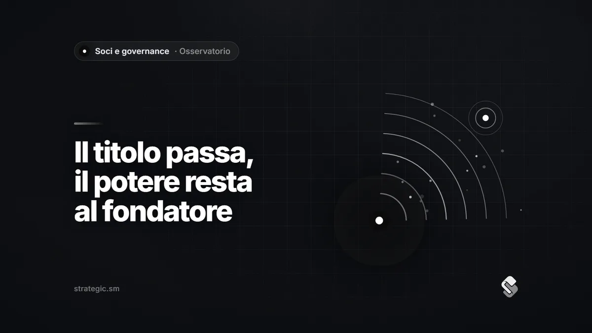 Passaggio generazionale: quando il titolo passa e il potere resta al fondatore