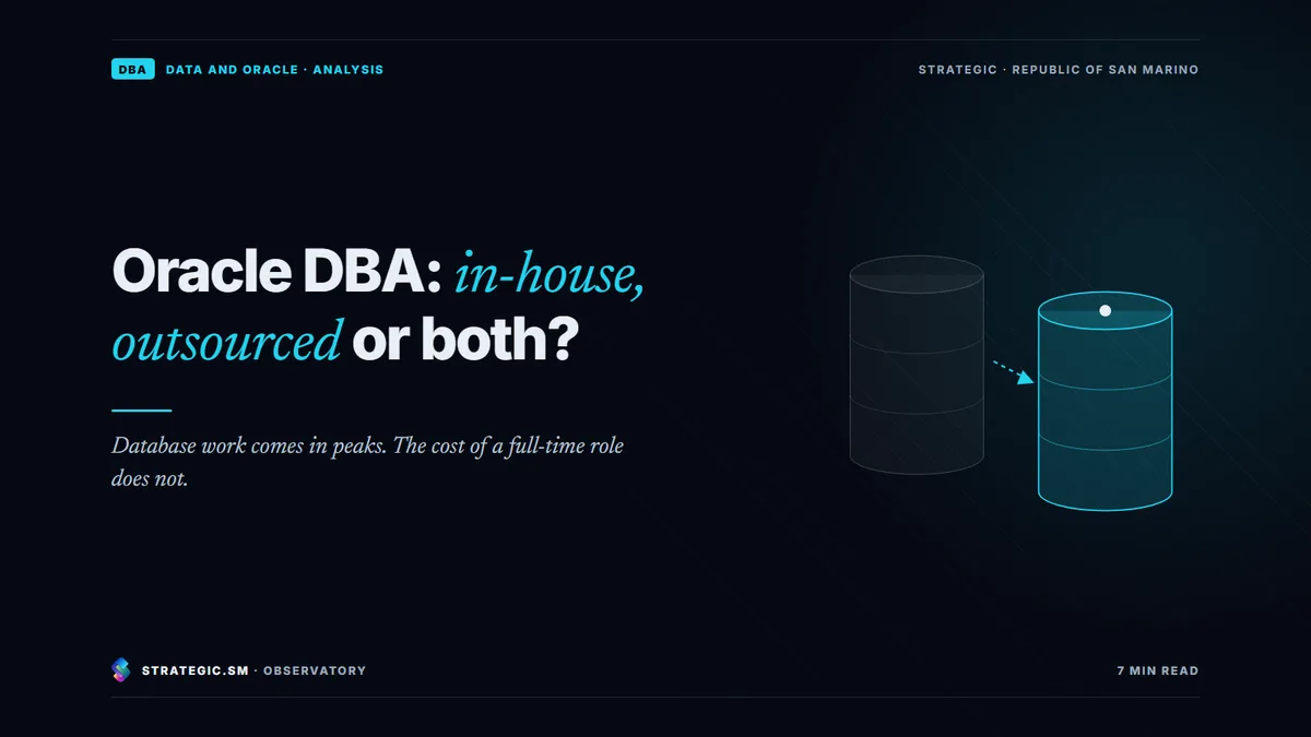 Cover: “Oracle DBA: in-house, outsourced or both?”, Data and Oracle