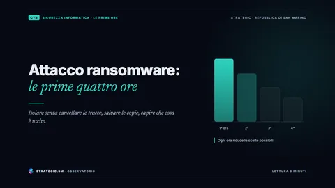 Copertina: «Attacco ransomware: le prime quattro ore», Sicurezza informatica