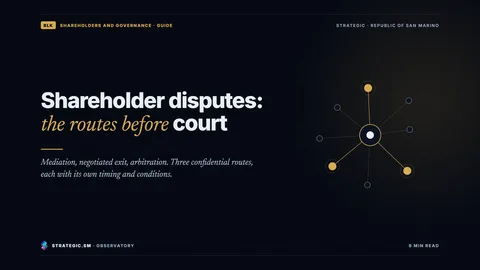 Cover: “Shareholder disputes: the routes before court”, Shareholders and governance