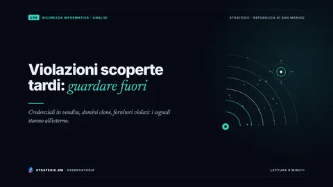 Copertina: «Violazioni scoperte tardi: guardare fuori», Sicurezza informatica