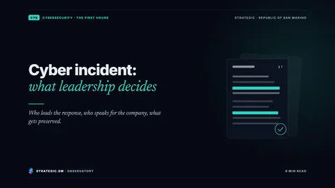 Cover: “Cyber incident: what leadership decides”, Cybersecurity