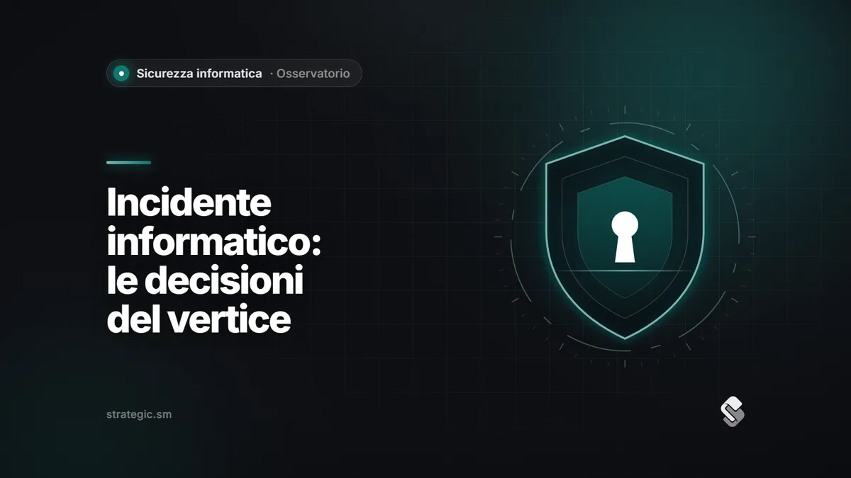 Incidente informatico: chi decide, chi comunica e cosa conservare nelle prime ore