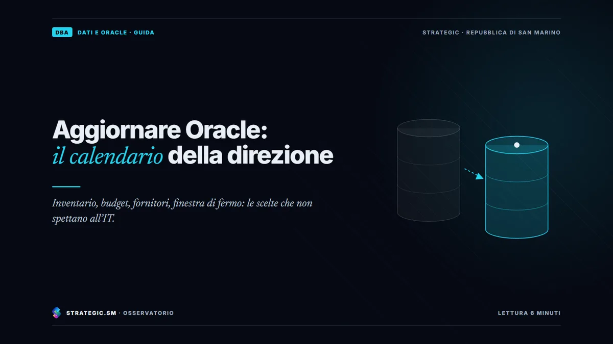 Copertina: «Aggiornare Oracle: il calendario della direzione», Dati e Oracle