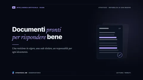 Copertina: «Documenti pronti per rispondere bene», Intelligenza artificiale
