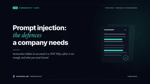 Cover: “Prompt injection: the defences a company needs”, Cybersecurity