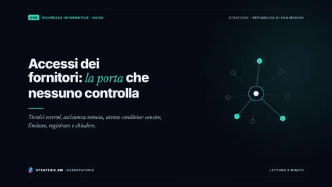 Copertina: «Accessi dei fornitori: la porta che nessuno controlla», Sicurezza informatica