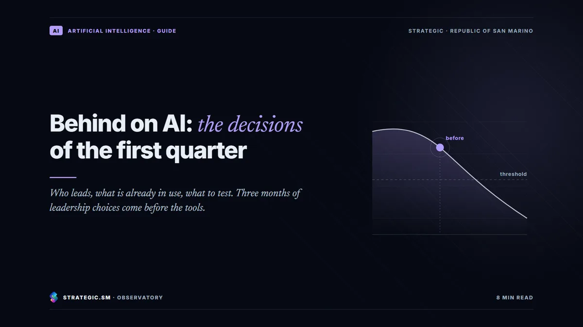Cover: “Behind on AI: the decisions of the first quarter”, Artificial intelligence
