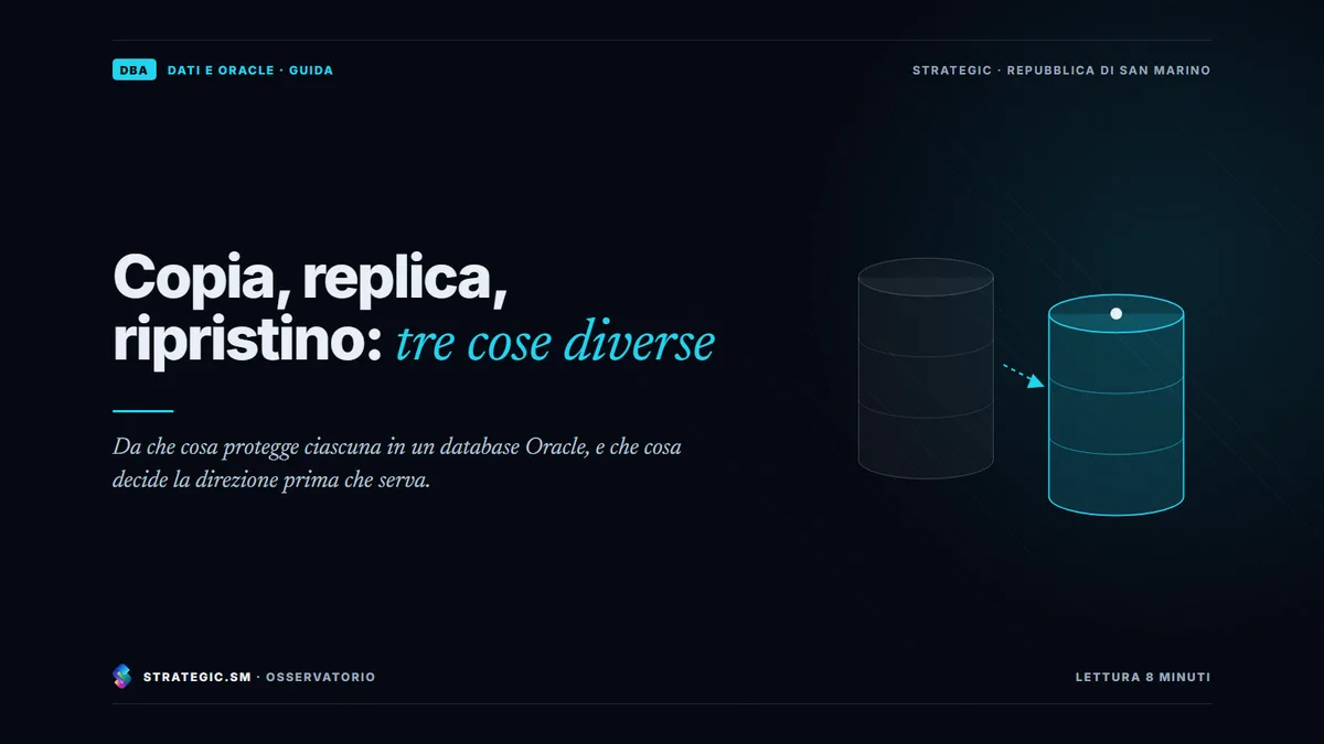 Copertina: «Copia, replica, ripristino: tre cose diverse», Dati e Oracle