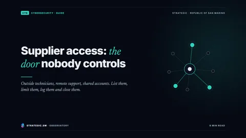 Cover: “Supplier access: the door nobody controls”, Cybersecurity