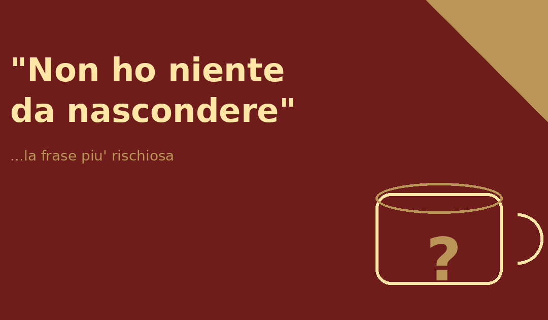 Il dilemma del barista: perché ‘non ho niente da nascondere’ è la frase più rischiosa