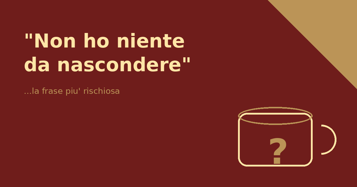 Tazza barista con punto interrogativo