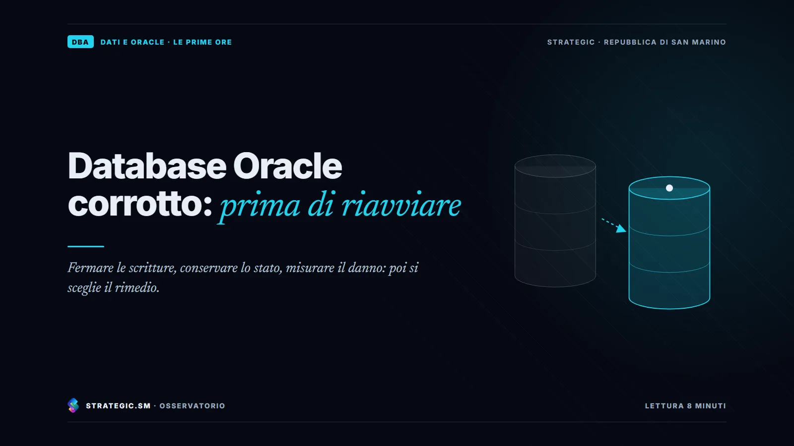 Database Oracle corrotto: il primo errore è il riavvio